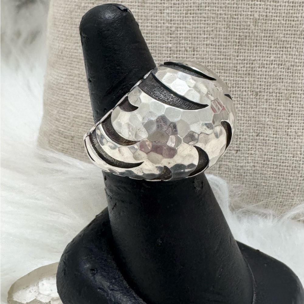 John Hardy Large Palu Macan Tiger Stripe Dome Ring .925 Sterling Silver Sz 7
